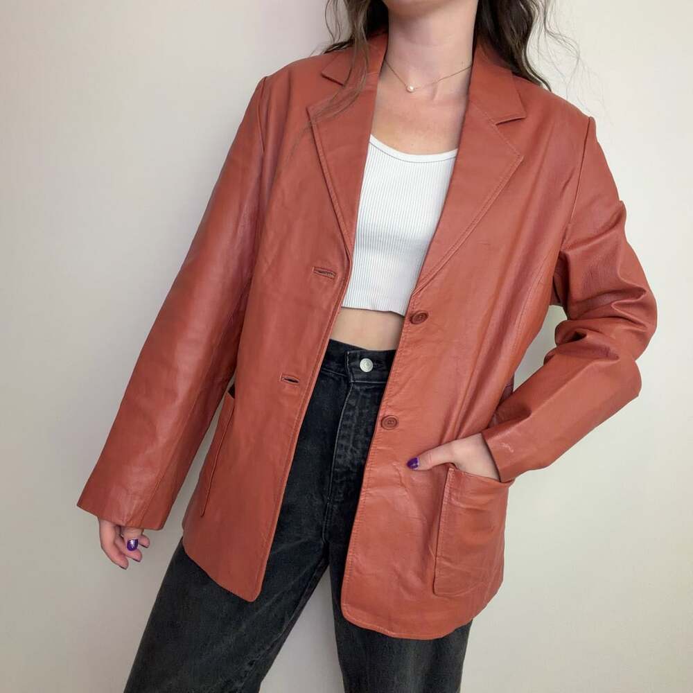 Pumpkin Spice Leather Jacket